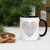 Caneca com Cor Interna Coração - My dear oraculo store